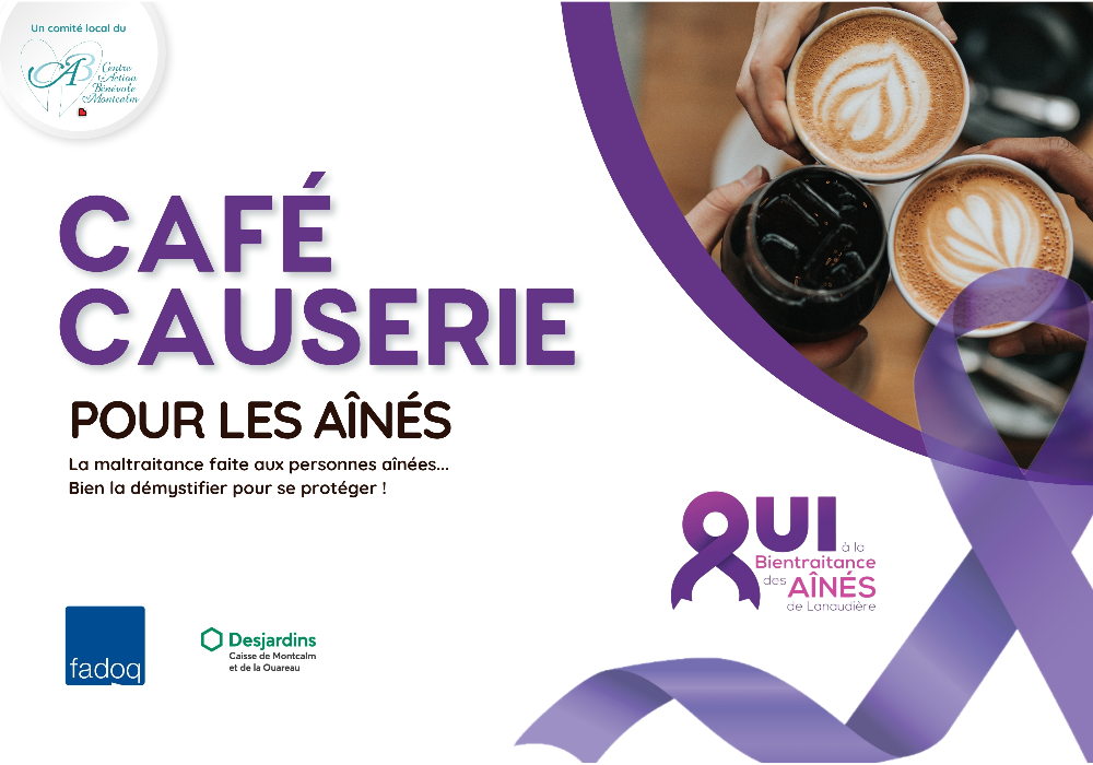 Café-causerie : Comité AGIR, FADOQ, et Desjardins en partenariat avec les GEA