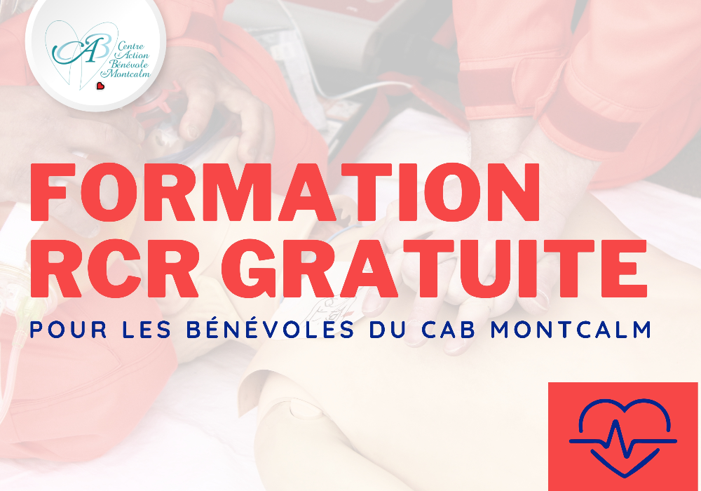 Formation en réanimation cardiorespiratoire (RCR) – Gratuit pour nos bénévoles